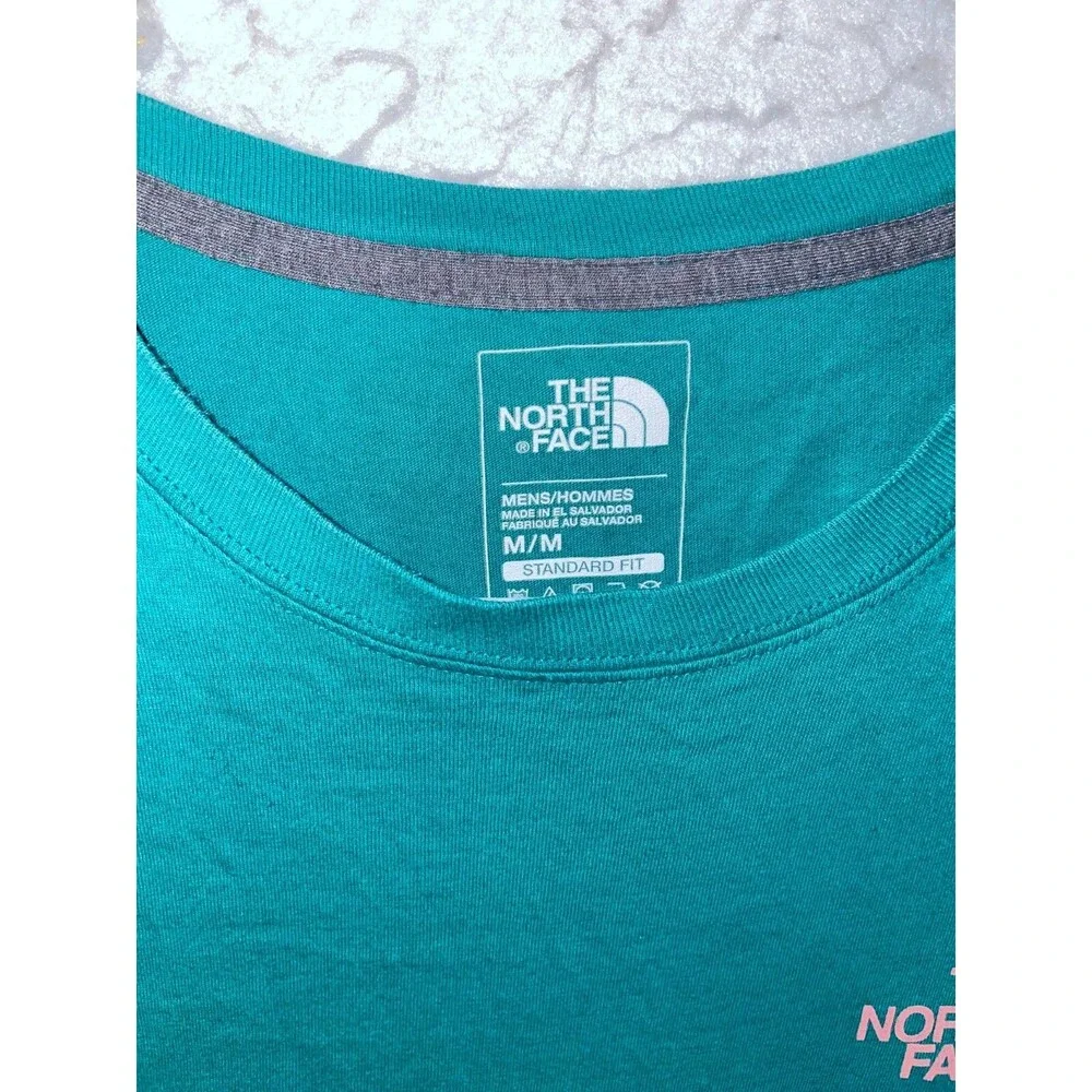The North Face Crew Neck Long Sleeve Graphic T Shirt Mens Sz M 100% Cotton